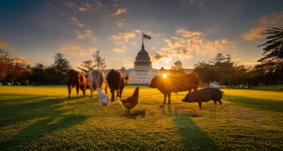Animals in front of US Capitol